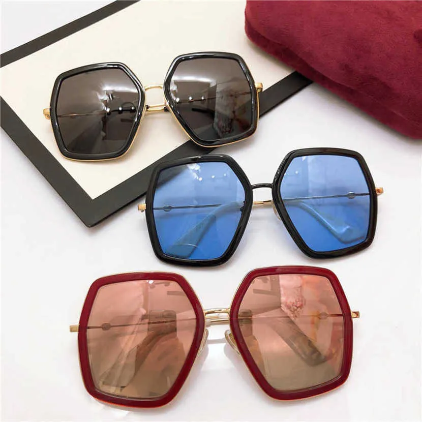 2024 Luxury Designer New luxury designer sunglasses G Family Women's Fashion Polygonal Sunglasses Ni INS Online Red Same Year of the Pig Limited Edition GG0106s