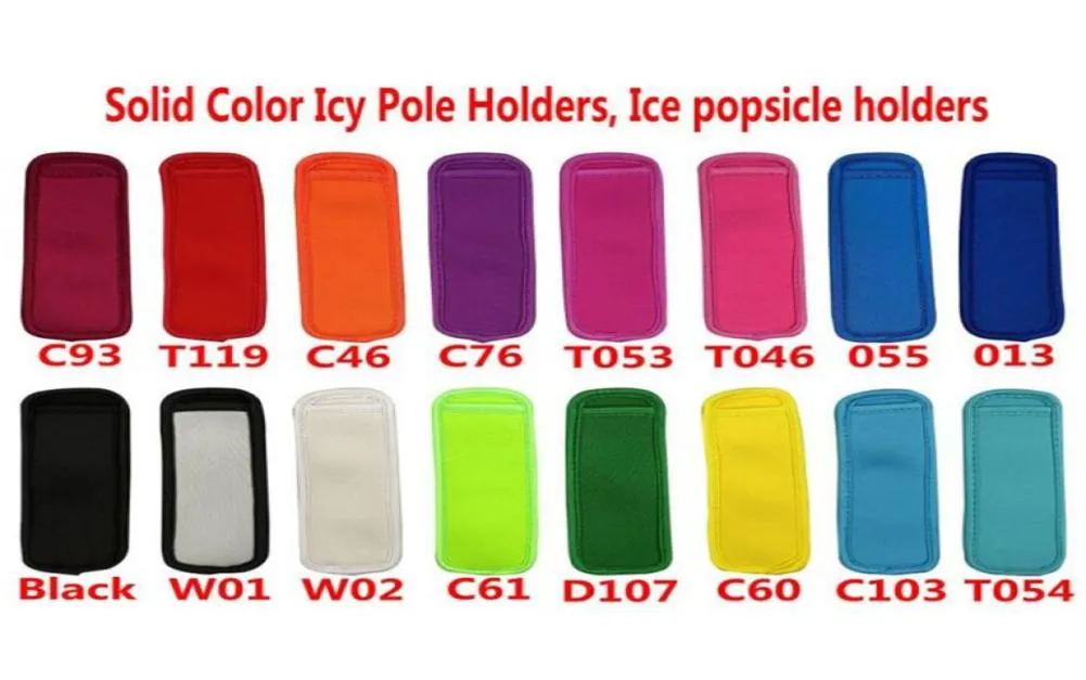 16色のアンチングポプシルバッグツールZer Icy Pole Popsicle Holders Reusable Neoprene Assulation Ice Pop Sleeves Bage2421748