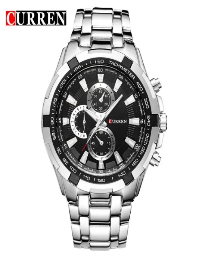 Curren 8023 Quartz Steel Precision Inveted Vogue Business Mens Quartz Relógios com 3ATM à prova d'água RELOGIO1944537