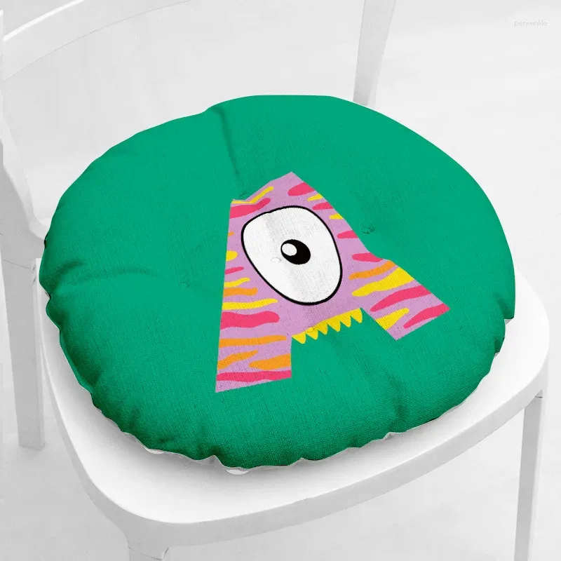 Pillow 1 Piece Cartoon Pattern Seat Korean Style Thickened Chair Round Student Stool Pad Non Slip Office Mat