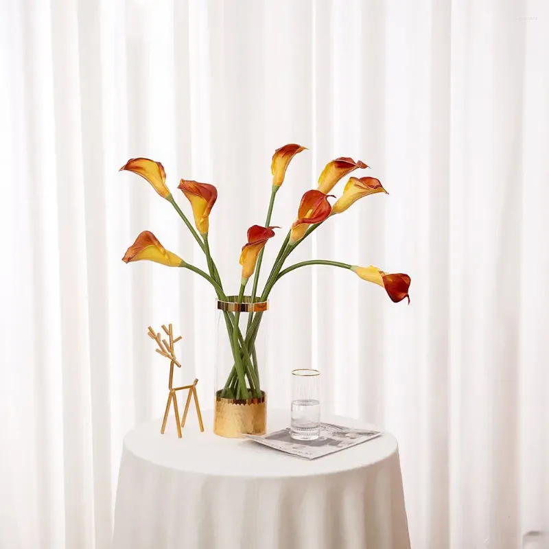 Dekorative Blumen OC'LEAF-Anpassung unterstützt wie reale künstliche Blumen mehrfarbige Langschwanz-Calla-Bouquet für DIY-Party-Haus