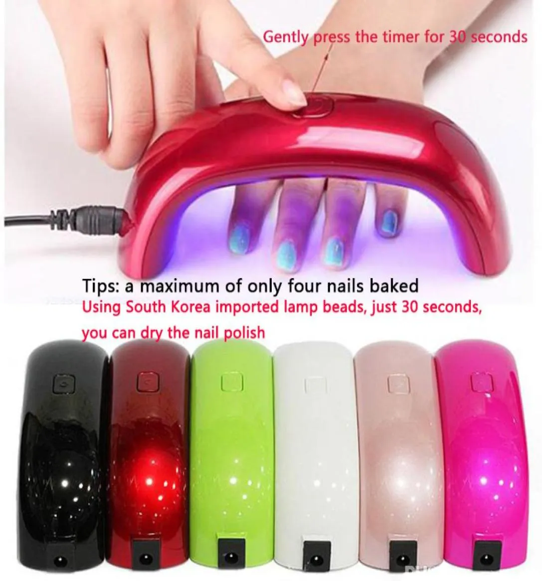 Mini USB Fast Dry Nail Dryer UV Curing Lamp Machine Gel Nail Powerflight Polish1353991