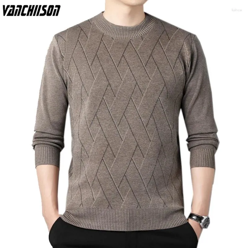 Men's Sweaters Male Knit Jumpers Tops Sweater Pullover For Men Thick Autumn Winter O Neck 3D Pattern Dad Father Fashion Casual Clothing