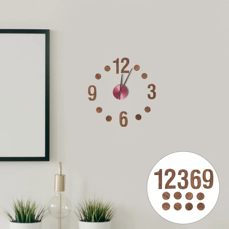 Duvar saatleri saatler Yapım Parçaları Ahşap Sayılar Değiştirme Mekanizması DIY Dijital Sessiz