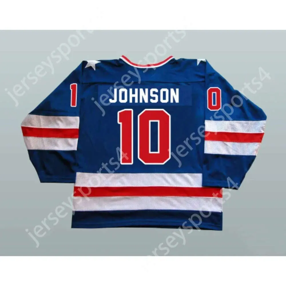 GDSIR Custom Mark Johnson 1980 Ice Team USA 10 Hockey Jersey New Top Ed S-L-XL-XXL-3XL-4XL-5XL-6XL