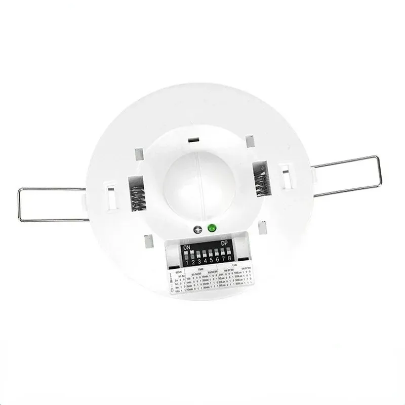 110-240V Microwave Motion Detector Lichtschakelaar Plafond Ingebracht Verstelbare inductieschakelaar Plafond Motion Sensor