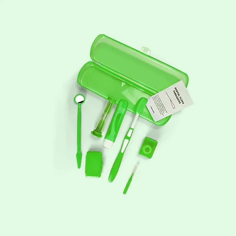 ortodoncia kit de cuidado oral dientes blanqueador cepillo dental cepillo interdental hilo dental dentista oral dentista