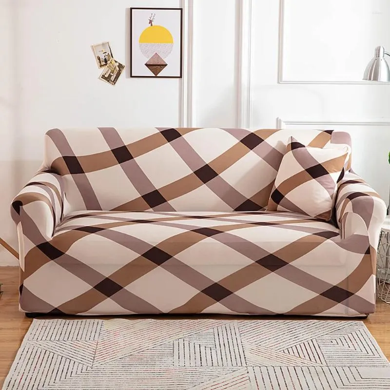 Sandalye Baskı Stretch Sofa Slipcovers Elastik Sarma Oturma Odası için Her Şey Dahil Kanepe Kapağı 1/2/3/4 Seater L ŞEKİL EVİ