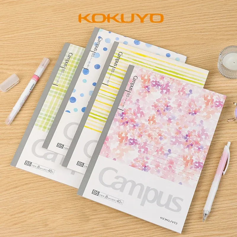 Notebooks 4pcs Nuovo Campus Kokuyo Notebook Serie di cookie pastel Pagine a punteggio e di linea A5 BOVEPADS di cartoleria per studenti