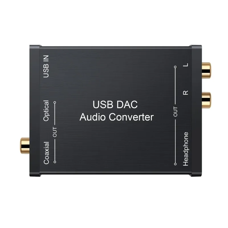 Convertisseur USB Sound Card Convertisseur USB DAC Audio Converters Connexion sans couture pour Windows Sortie numérique plus coaxiale / optique