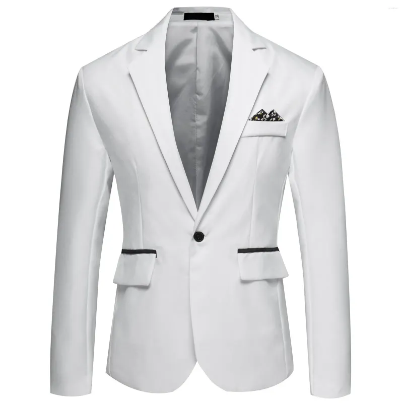 Męskie garnitury biznes Slim Fit Single Buttons Kurtka Mężczyźni Casual Fashion Wedding Groom Tuxedo Blazer Coats Party Suit