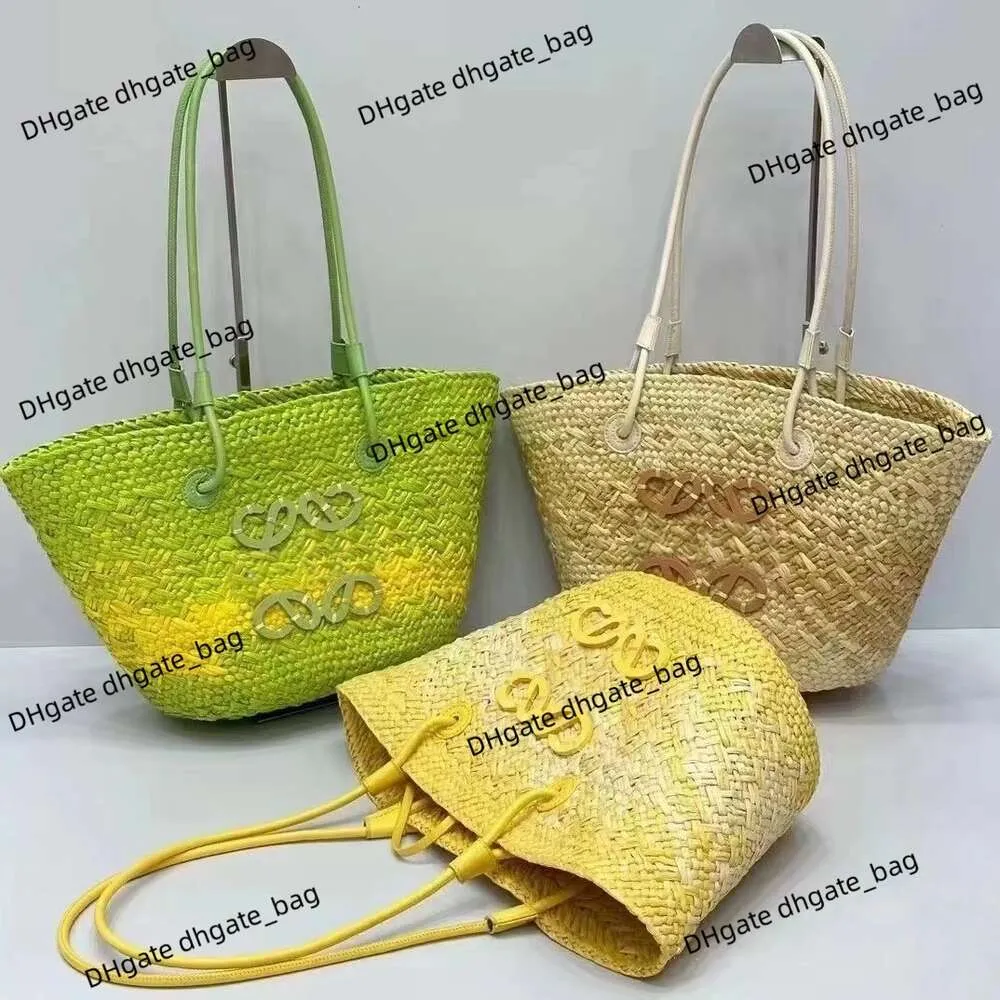 Women's luxury beach bag designer handbag French Style Lowwe Grass Woven Bag Pastoral Handcrafted Seaside Vacation Portable One Shoulder Shopping Tote bag