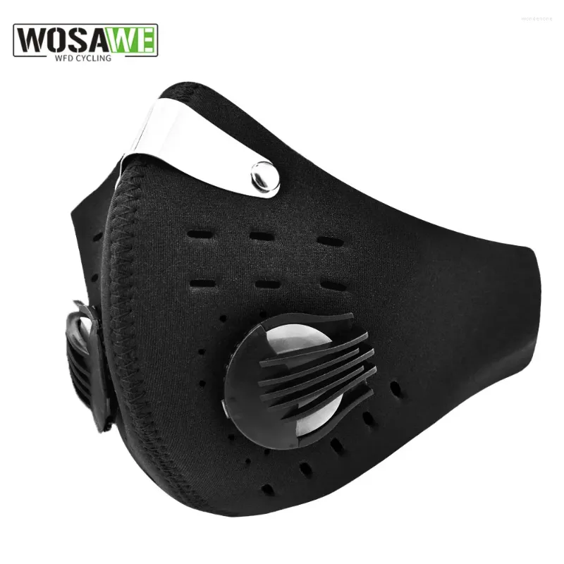 Masque facial à vélo avec filtre Sport Fasque d'été réutilisable réutilisable pour hommes filtres en carbone activés