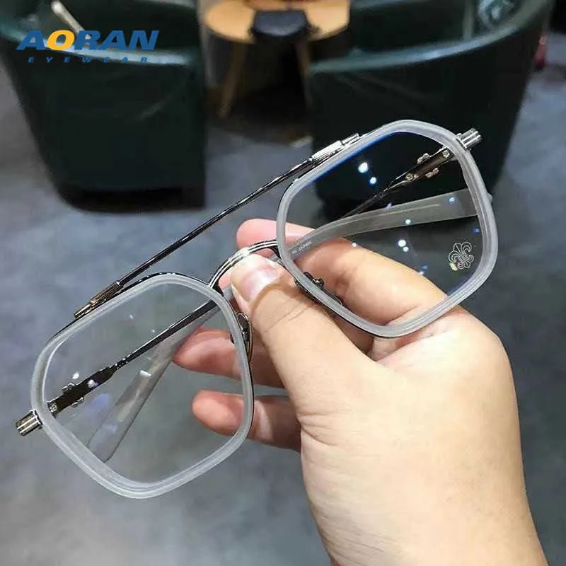 Nouvelle célébrité Internet avec le même cadre de lunettes à feuilles plates pour femmes Version coréenne Version coréenne Cadre des lunettes de soleil Retro Ocean Lens