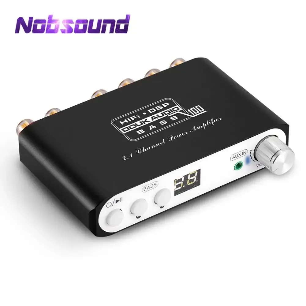 Amplifier nobsound Mini Hifi 2.1チャンネルサブウーファーDSP Bluetooth 5.0 Hifi TPA3116デジタルパワーステレオアンプオーディオ受信者