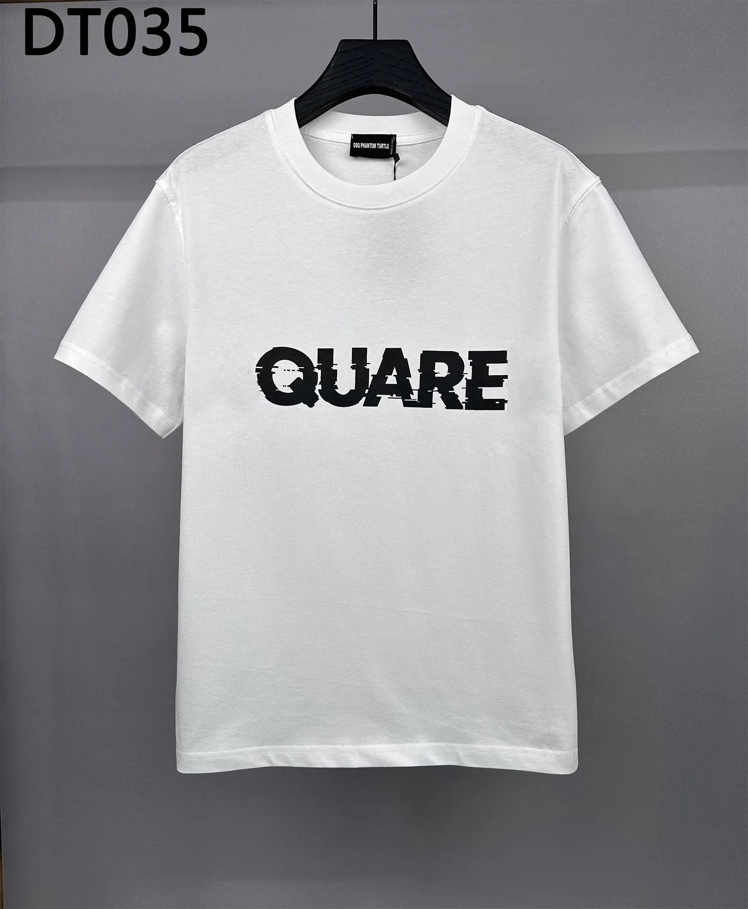 T-shirt maschile DSQ Phantom Turtle T-Shirt Mens Designer T-shirt Bianco Bianco Fangole Summer Italiano Tops di magliette Casual Street Plus M-XXXL 6176