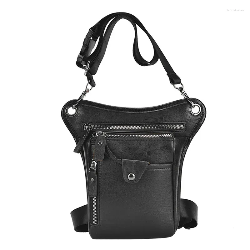 Taillezakken Pu Leather Men Design Casual Coffee Classic Schouder Sling Bag Fashion Travel Fanny Belt Pack Leg Hip