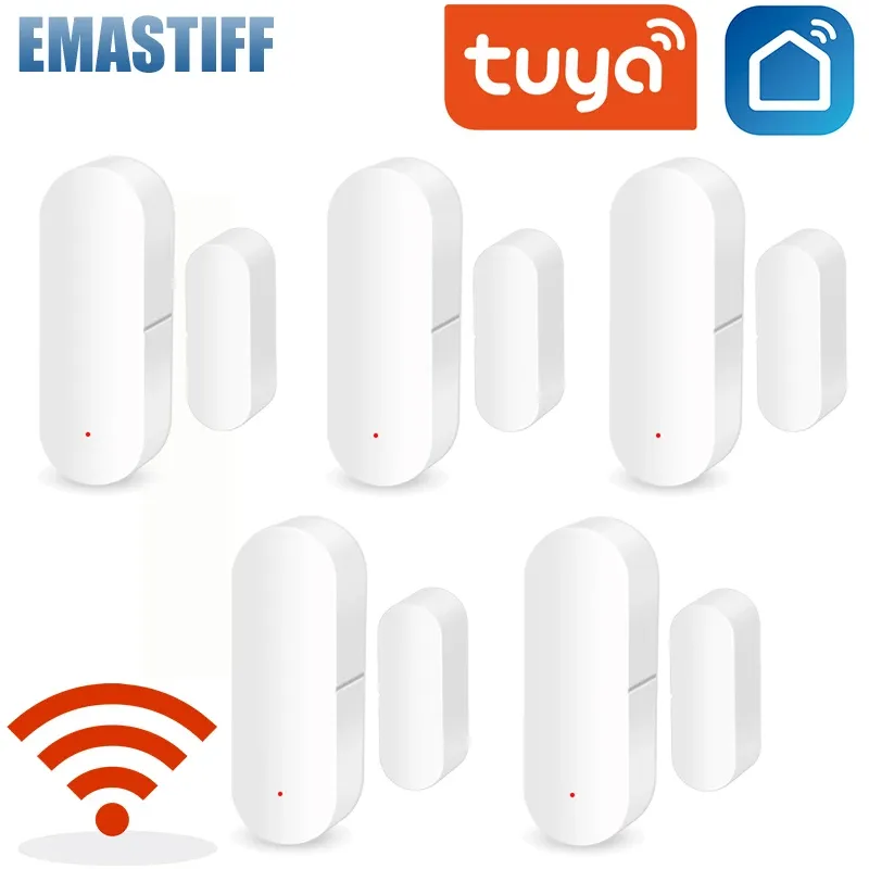 Detektor Tuya Smart Home Loud/WiFi Door Sensor Door Open Detectors Security Protection Alarm System Hem Security Alert Security Alarm