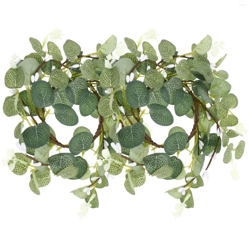 Decorative Flowers 6 Pcs Ring Lambs Ear Wreath Festival Decor Household Tea Supply Small Berries Made Stone Powder Miss