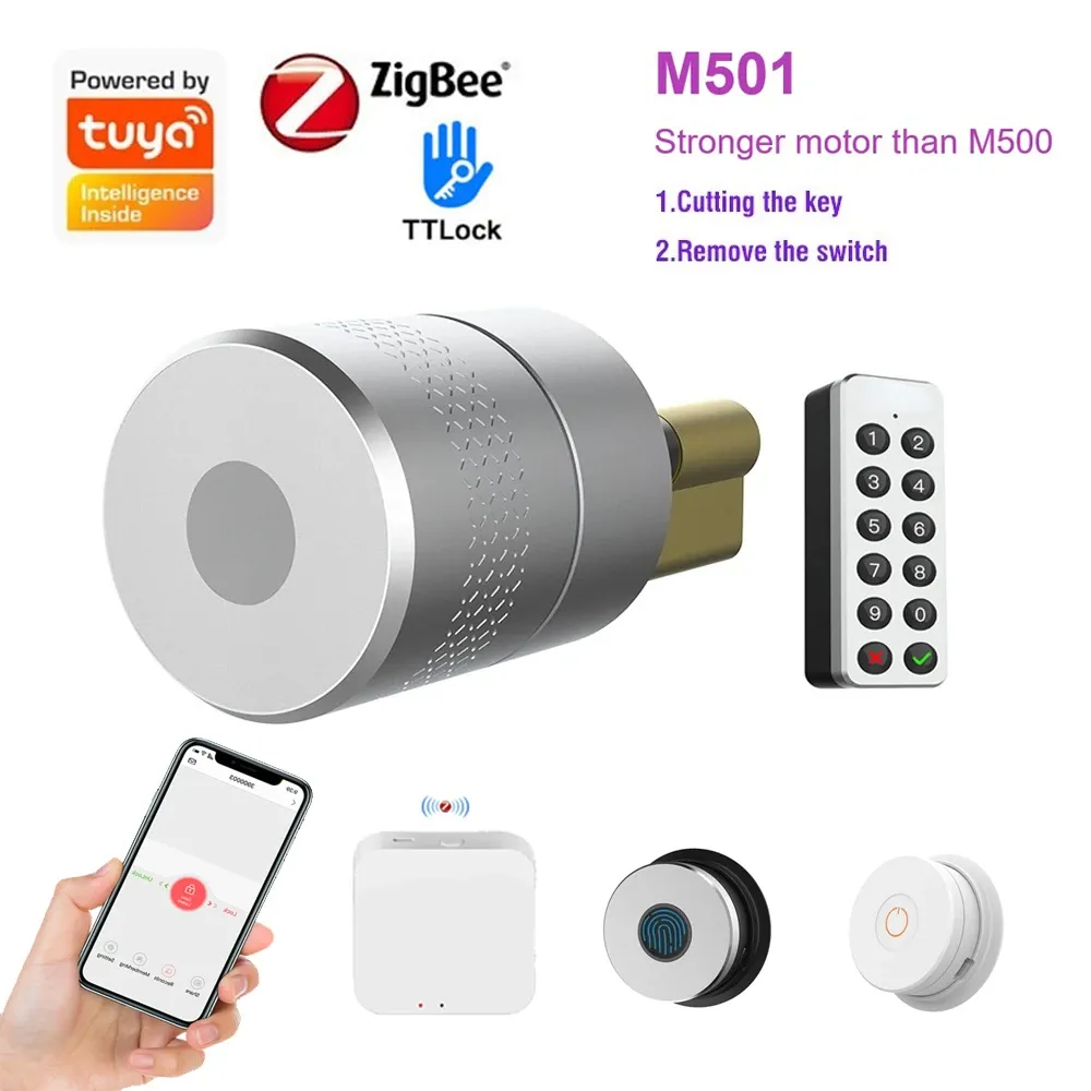 Verrouiller M501 Smart Bluetooth Compatible Remote Control Cylindre Lock PAD TTLOCK TTLOCK TTLOC