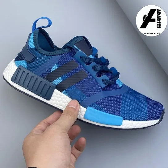 adidas gazelle silver green womens NMD R1 Grade School Running Shoe (White) main image 1