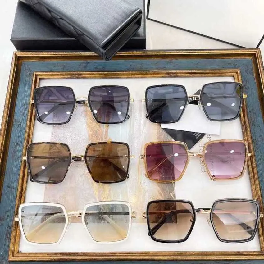 Novo designer de luxo da moda de alta qualidade Xiangnana Celebridade on -line Tiktok Mesmo estilo Personalidade Moda versátil Moda Sunglasses CH3466