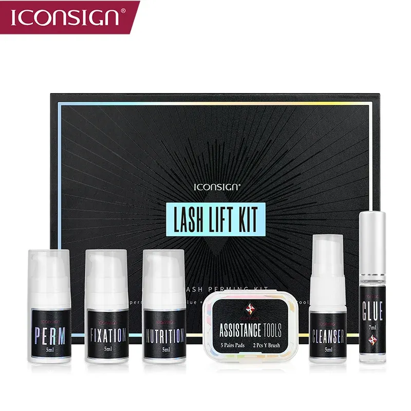 Pinsel Dropshipping Iconsign Lash Lift Kit Pumpe Design Wimpernhöhle und Brauenhub Dual -Verwendung -Kit -Stirn Perm Wimpern Enhancer Eye Make -up -Werkzeuge