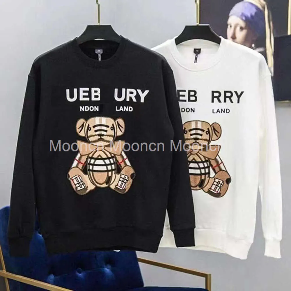 Kobiety jesień i zima rodzina BA Teddy Bear Print unisex top dla mężczyzn i kobiet luźna swobodna moda okrągła bluza z kapturem dla kobiet