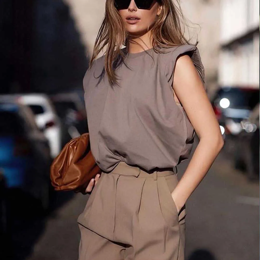 卸売カスタム安価な夏のファッション女性ブラウスへのブローズクロップトップTシャツwoven短いショート