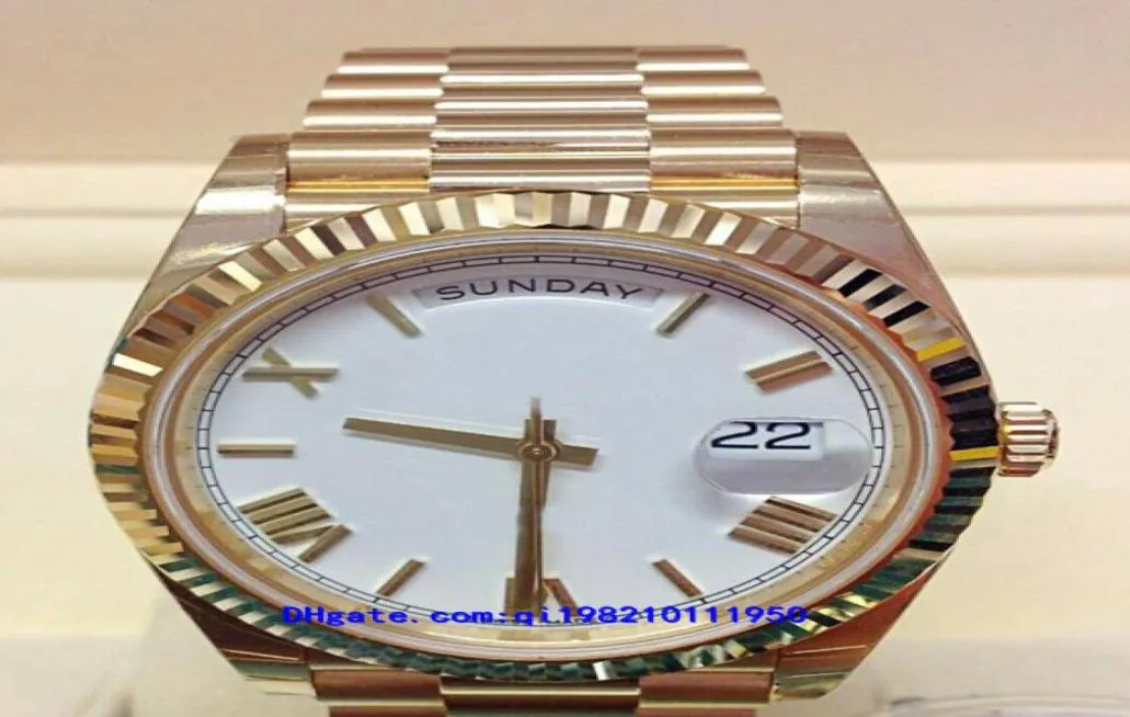 10 style 01 mens watches 228238228239228235 Mechanical Automatic 40mm Yellow Gold 18K White Gold PRESIDENT Roman Dial movement 2817252312