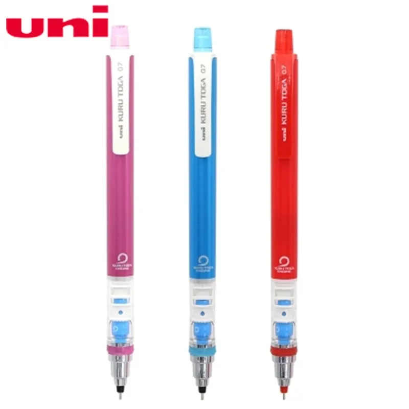 Карандаши Uni Kuru Toga Mechanical Pencil M7450 Япония 1 шт. Окрашенные свинцы для механических карандашей 0,7 мм японских школьных принадлежностей