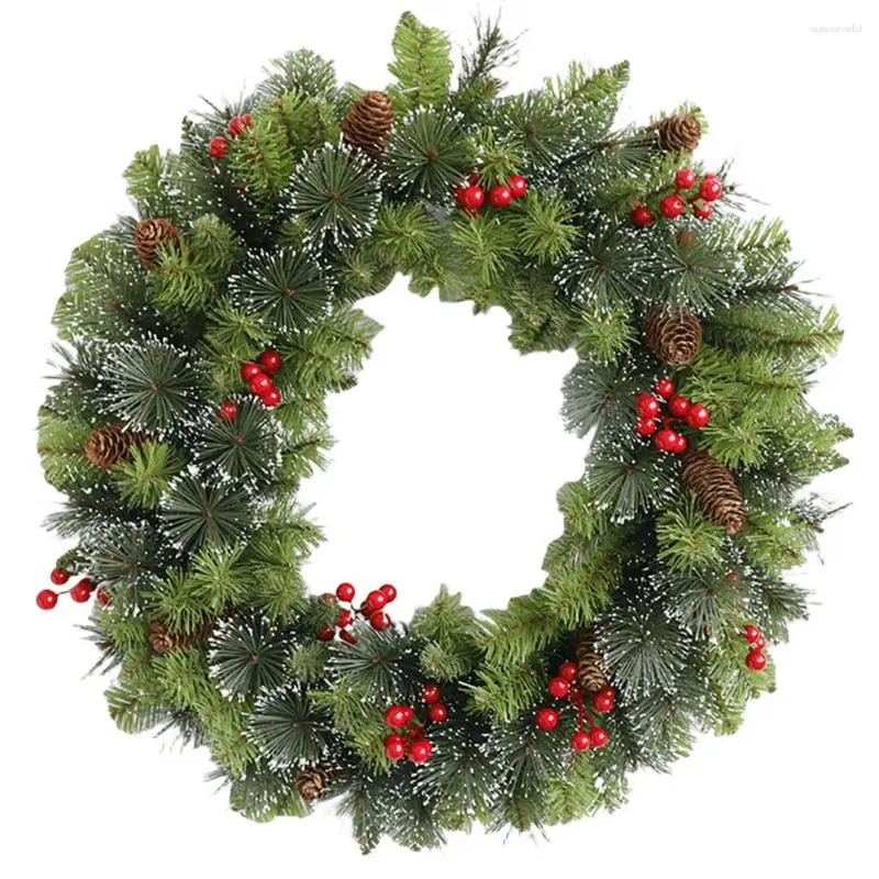 Decorative Flowers Christmas Holiday Art Wreath Artificial Lighting Simulation Multifunctional Party Year Decor Props