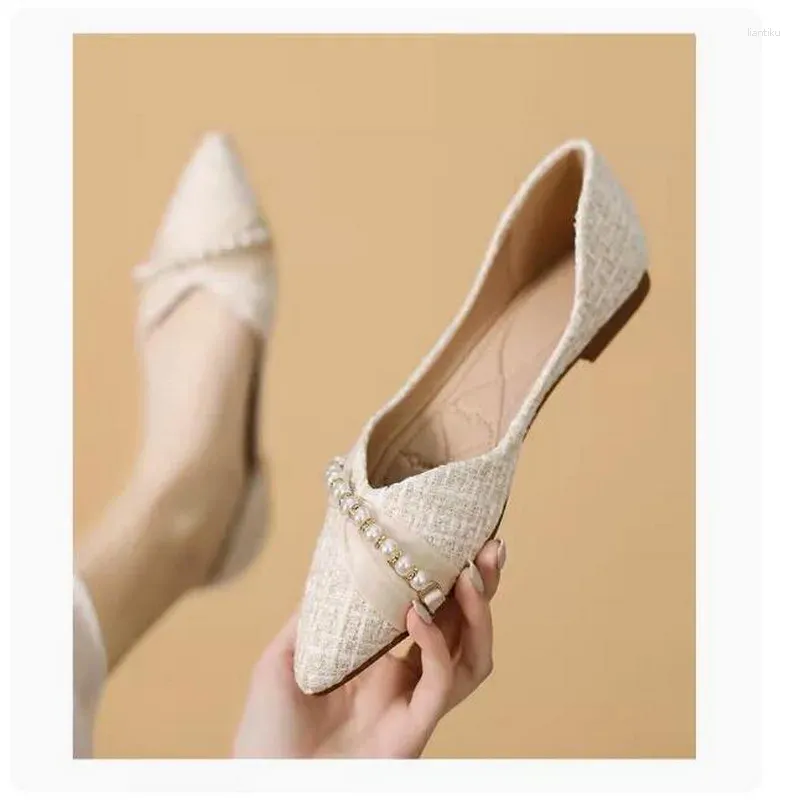 Casual Shoes Women Flats Fashion Flat Plus Size #31-46Breathable Comfortable Pointed Toe Office Lady Heel