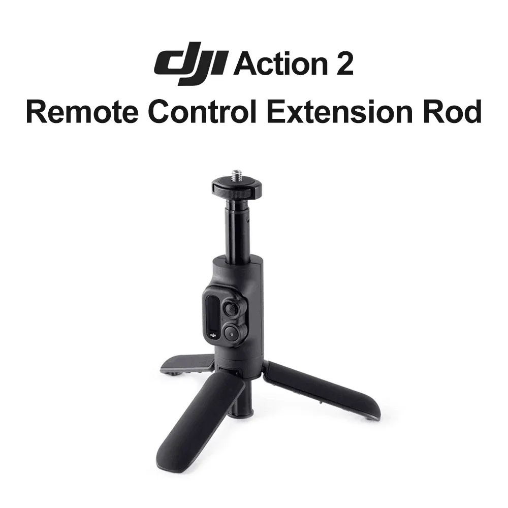 Monopods DJI Action 2 Remote Control Extension Rod Integrera Förlängning Rod stativ och avtagbar fjärrkontroll Pad Original Tillbehör