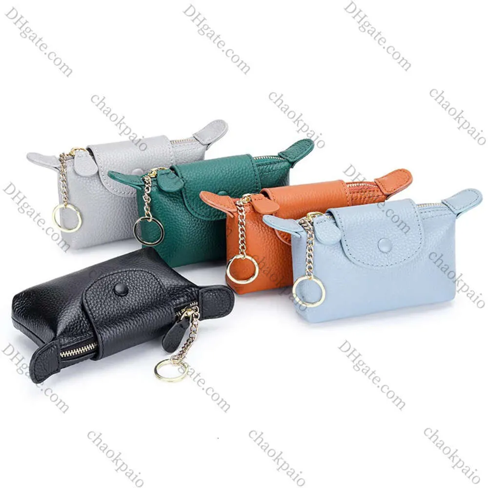 Luxury Mini Femmes portefeuille Cow Leather Zipper Coin Purse Small Female Keychain Pouche Gold Engot Forme Card Money