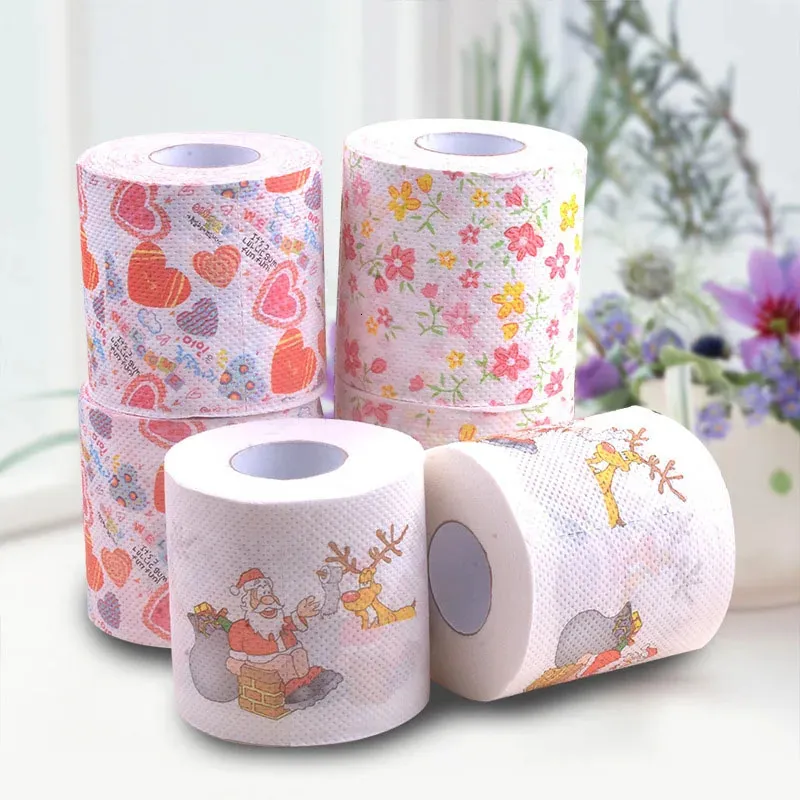 Osobowość 2 Rolls Miękki papier toaletowy Kolor drukowany papier toaletowy z tkanką rdzeniową 240323