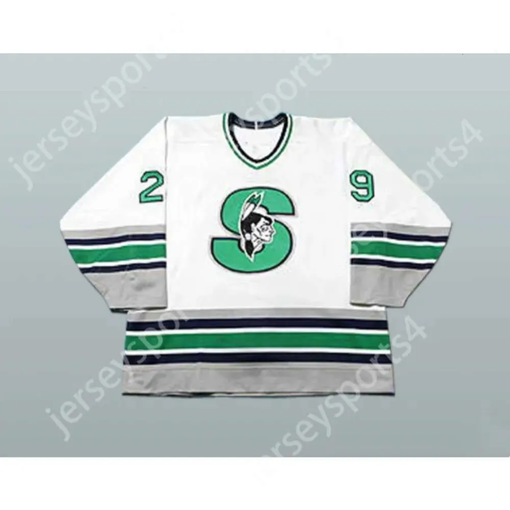 GDSIR Custom White 29 Scott Humeniuk Springfield Indian Hockey Jersey New Top Ed S-M-L-XL-XXL-3XL-4XL-5XL-6XL