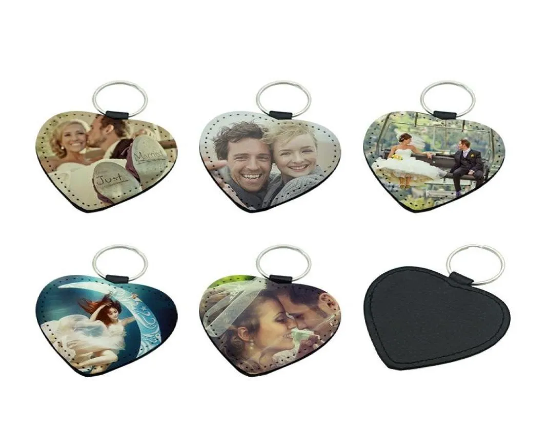 Sublimation Pu Leather Keychain Key Chain de clés pour bricolage Imprimez vos images Consommables de transfert de chaleur personnalisées 20201194628