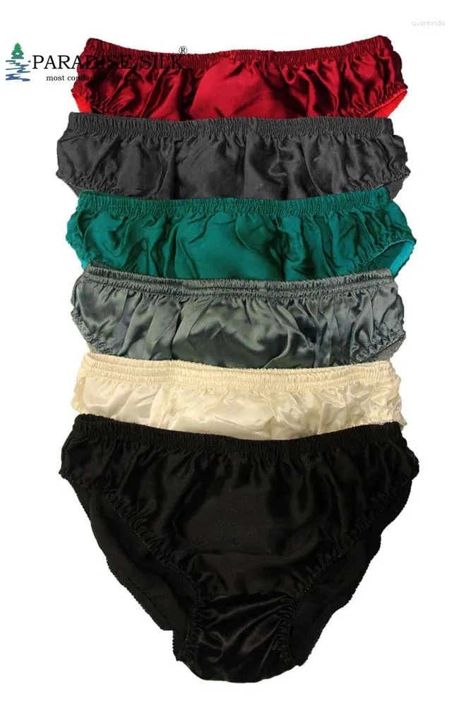 UNDUPTS MEN PANTIES 6 Çift Saf İpek Bikini Kılavuzu Boyut S M L XL XXL (W28 "-46")