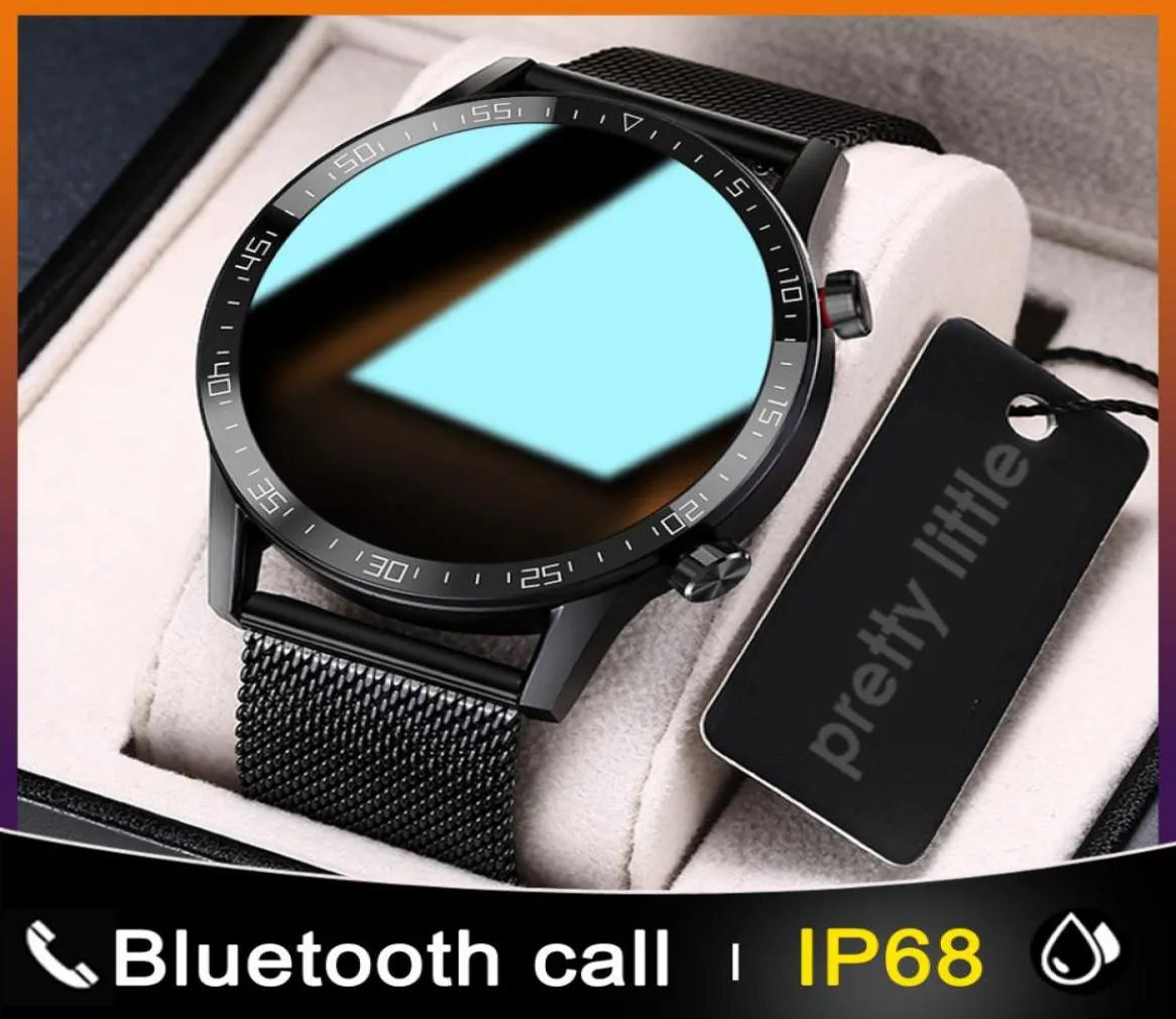 L13 Business Smart Watch Men039S IP68 ECG imperméable ECG PPG Bluetooth Call Watchs Hypertend Heart Heart Rate Fitness Tracker Sports8968985