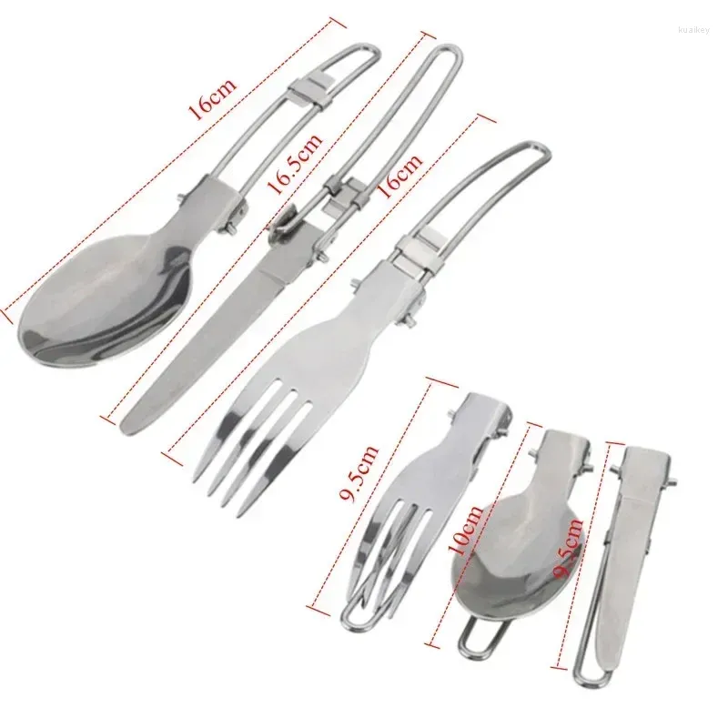 Dinnerware Sets Outdoor Goods Set Of Pots And Pans For 1-2 Persons Portable Camping Cookware With Cutlery DS-101 Spoon Fork