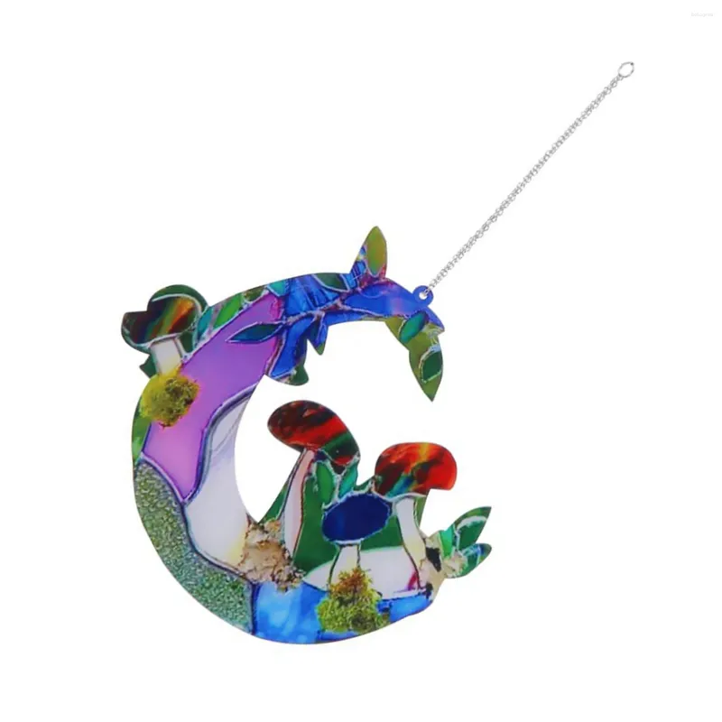 Figurines décoratines Vétonnage taché de pendaison solaire Suncatcher Panneau arc-en-ciel Décoration Hangin pour mur ou