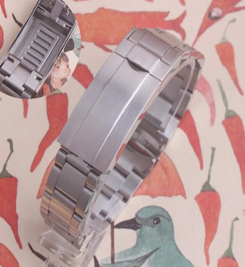 WatchBand 20mm Uhrenbandband 316L Edelstahlarmband gebogen