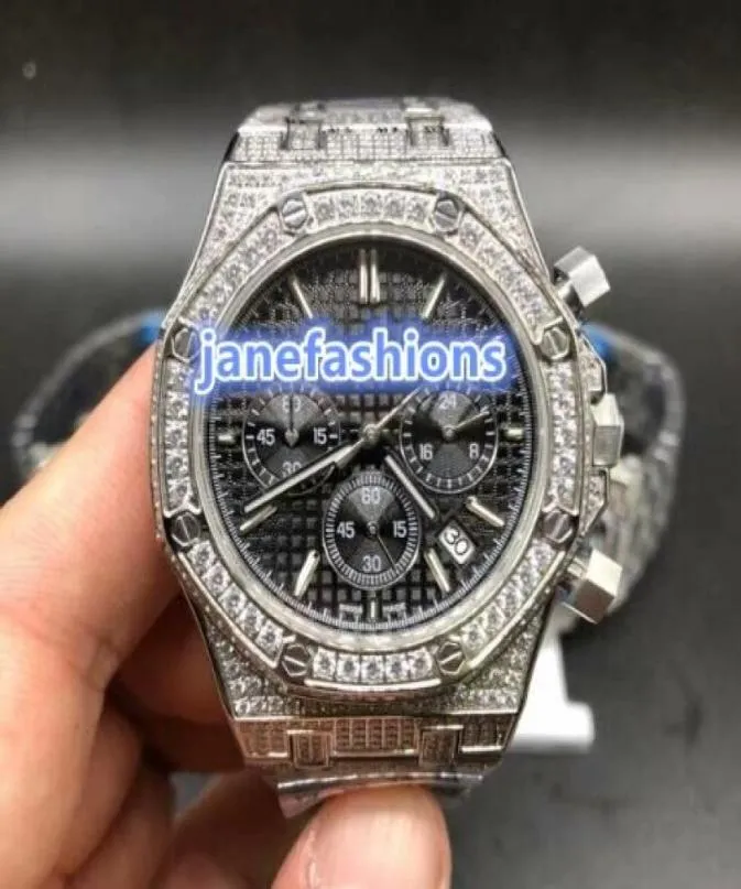 Men039S Смотреть Silver Diamond Fashion Boutique Watch Высококачественные vk -Quartz Chaces watch 3364240