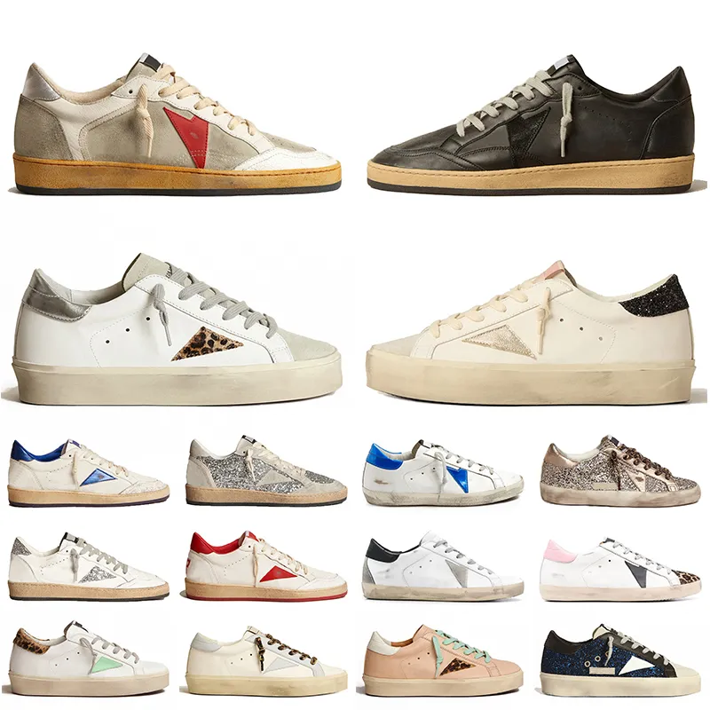 golden goose sneakers Leather Superstar Designer golden goode Shoes Silver Glitter【code ：L】Women Platform Heels Ball Star Mens Trainers