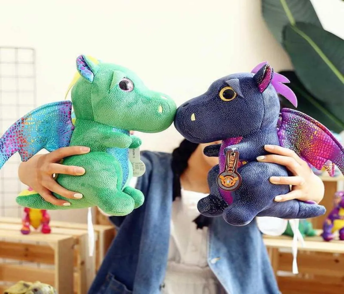 25 cm schattig pluche speelgoed Little Flying Dragon Doll Dinosaur Doll Claw Machine Children039s Gift1150292