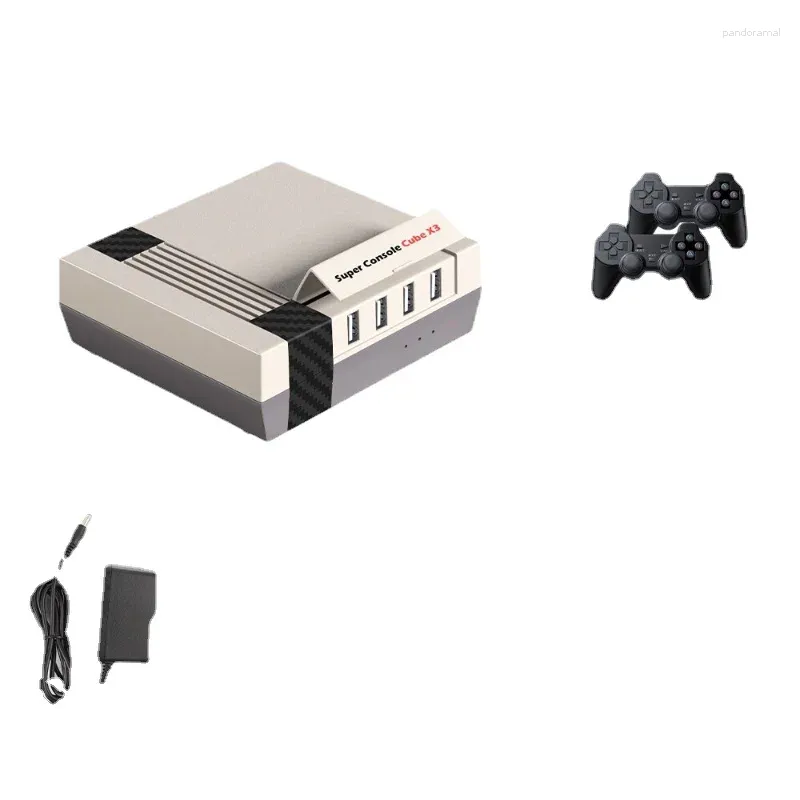 Controladores de jogo KINHANK SUPER CONSOLE CUBE X3 RETRO 60000 Classic Classic com 60 emuladores para PSP/PS1/DC/MAME/SS 4K HD Saída