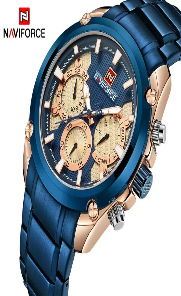 Naviforce Top Luxury Brand Watches Männer Fashion Sport Quarz 24 Stunden Date Watch Man Military wasserdichte Uhr Relogio Maskulino6128514