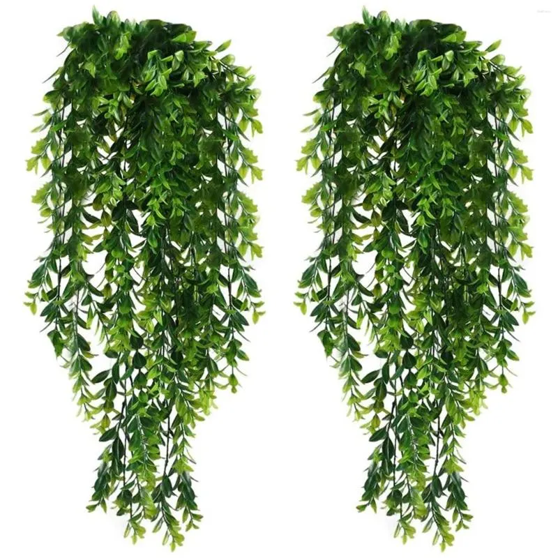 Fleurs décoratives 2 pcs suspendues Garland Vine Fleur Plant de support d'artifice artificiel pour décoration décoration de maison