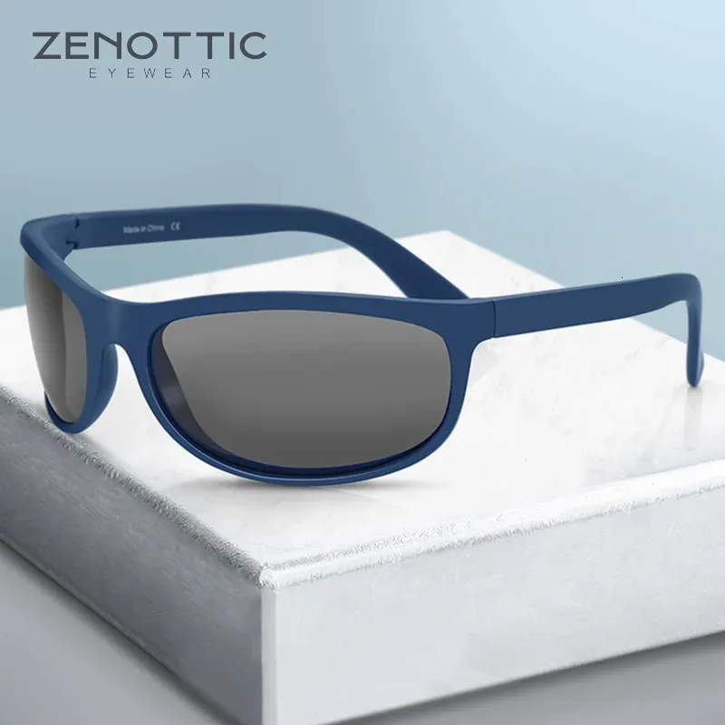 Zenottique TR-90 Lunettes de soleil polarisées flexiblées hommes extérieurs sport verres de soleil UV400 Pêche de la pêche Stardes Goggles Gouilles de soleil 240402